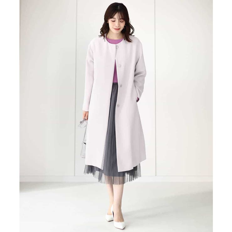 ドット柄チュールプリーツスカート/洗える | OFUON | 詳細画像18 