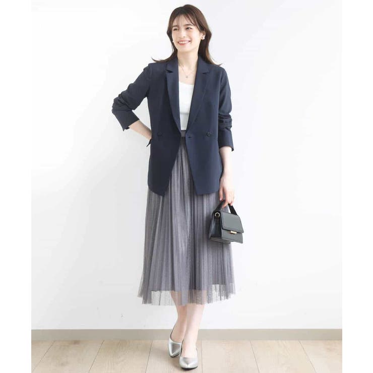 ドット柄チュールプリーツスカート/洗える | OFUON | 詳細画像35 