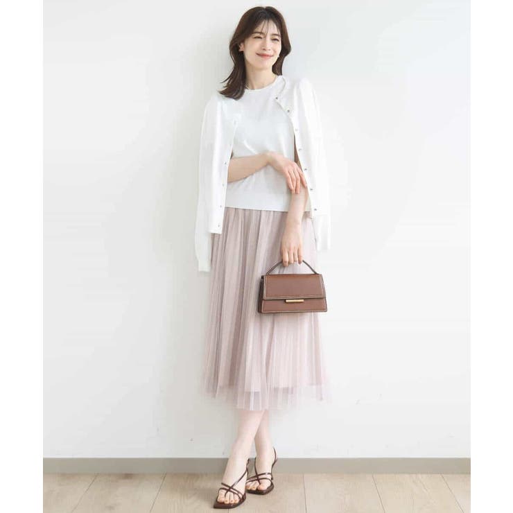 ドット柄チュールプリーツスカート/洗える | OFUON | 詳細画像38 