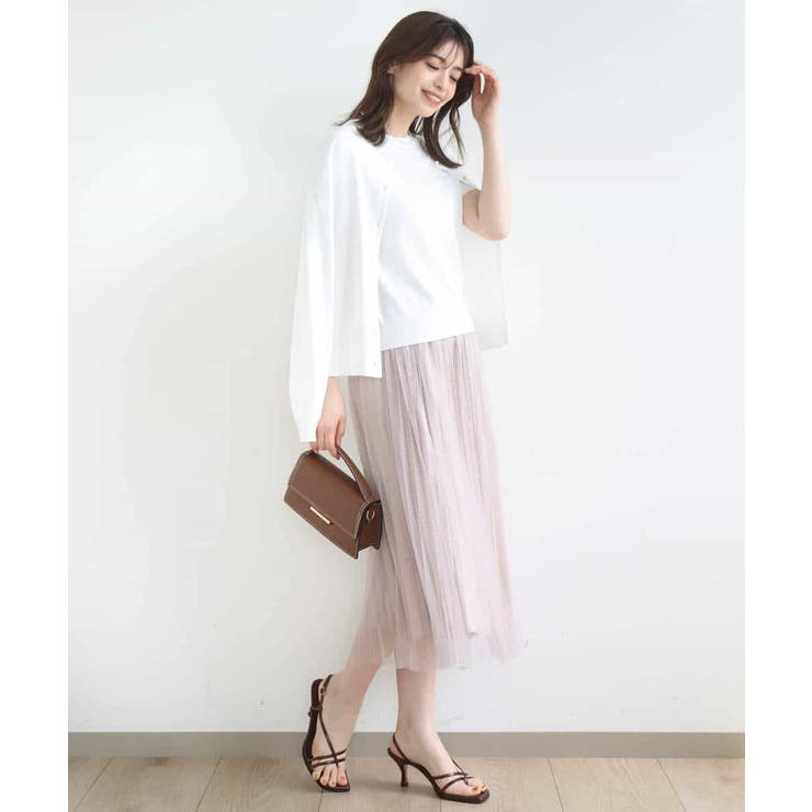 ドット柄チュールプリーツスカート/洗える | OFUON | 詳細画像39 