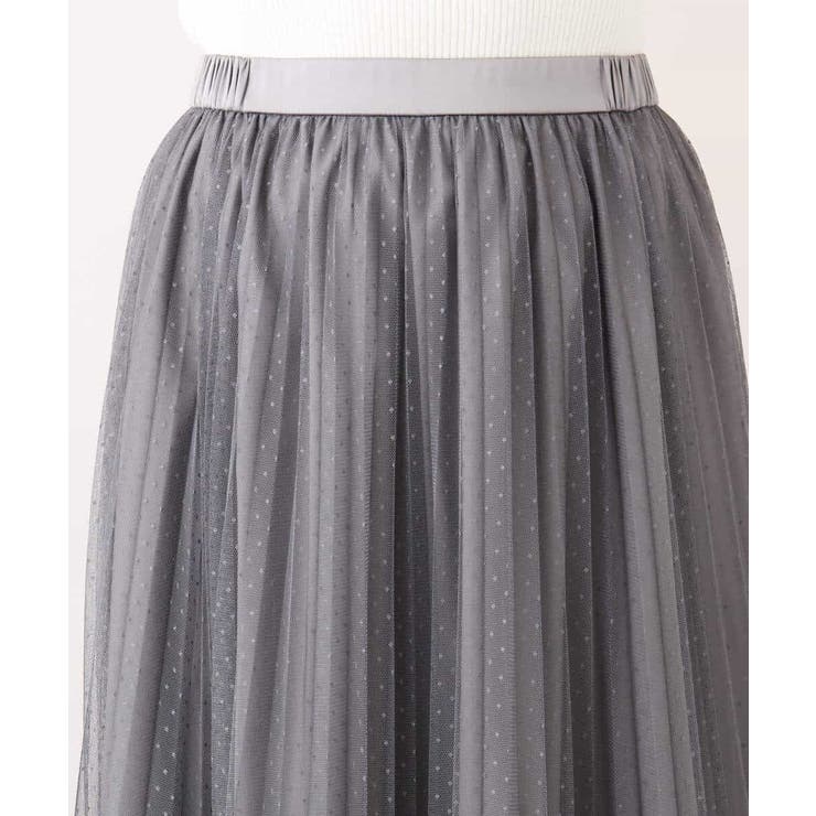 ドット柄チュールプリーツスカート/洗える | OFUON | 詳細画像44 