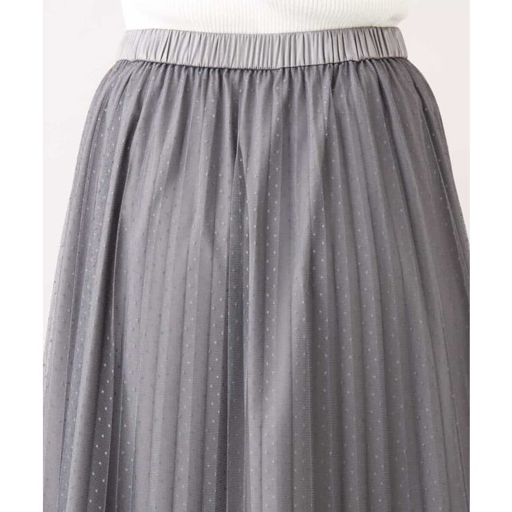 ドット柄チュールプリーツスカート/洗える | OFUON | 詳細画像45 
