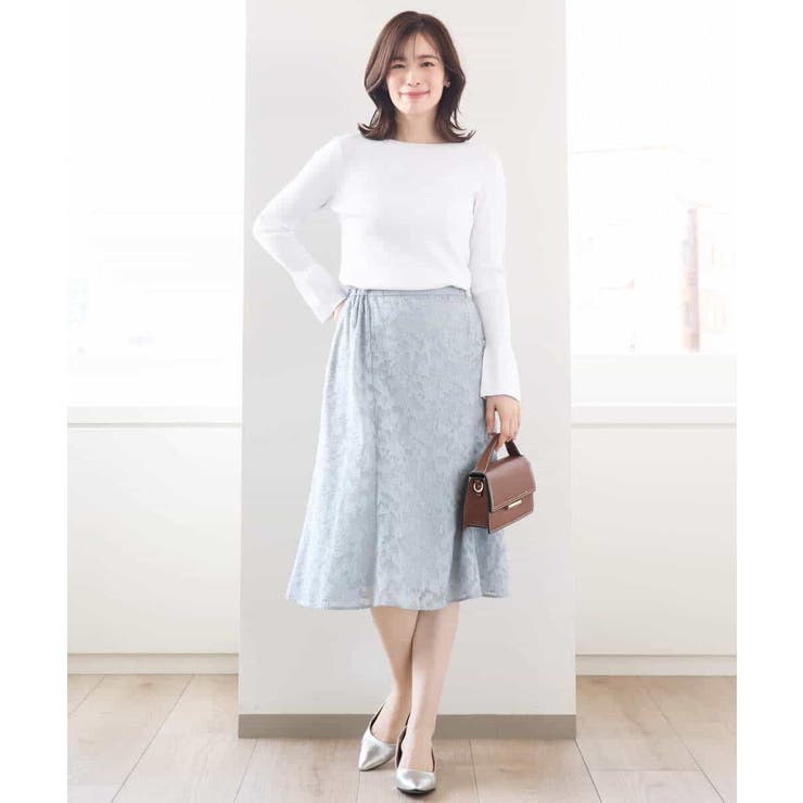 カットジャガードフレアースカート/洗える/WEB限定サイズあり | OFUON | 詳細画像13 