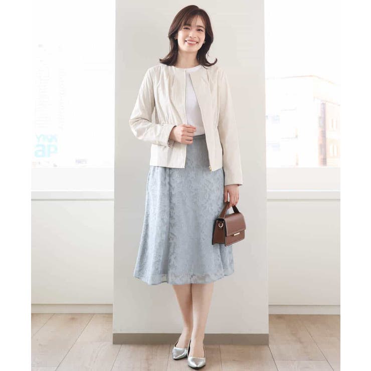 カットジャガードフレアースカート/洗える/WEB限定サイズあり | OFUON | 詳細画像14 