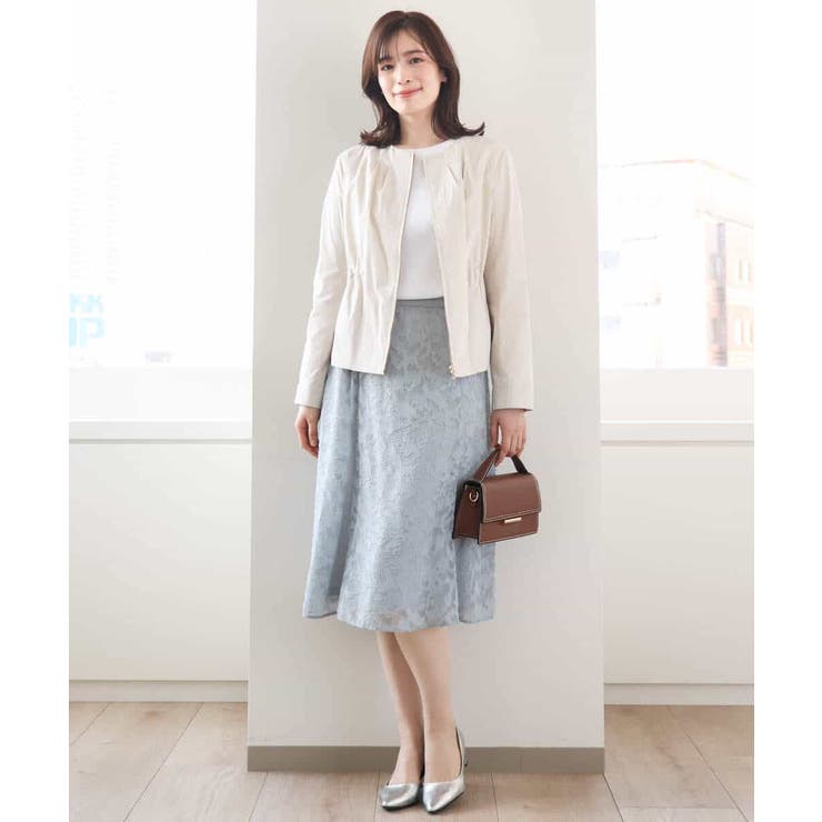 カットジャガードフレアースカート/洗える/WEB限定サイズあり | OFUON | 詳細画像15 