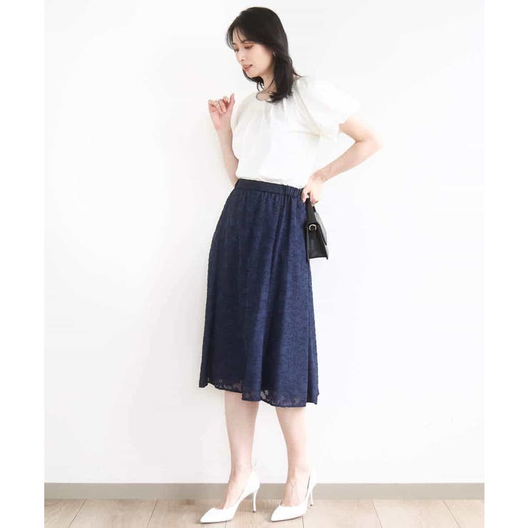 カットジャガードフレアースカート/洗える/WEB限定サイズあり | OFUON | 詳細画像25 