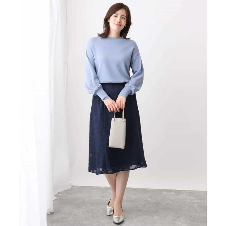 カットジャガードフレアースカート/洗える/WEB限定サイズあり | OFUON | 詳細画像4 