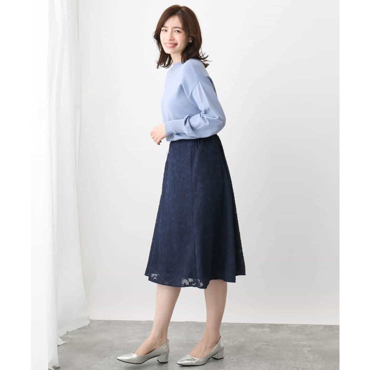 カットジャガードフレアースカート/洗える/WEB限定サイズあり | OFUON | 詳細画像5 