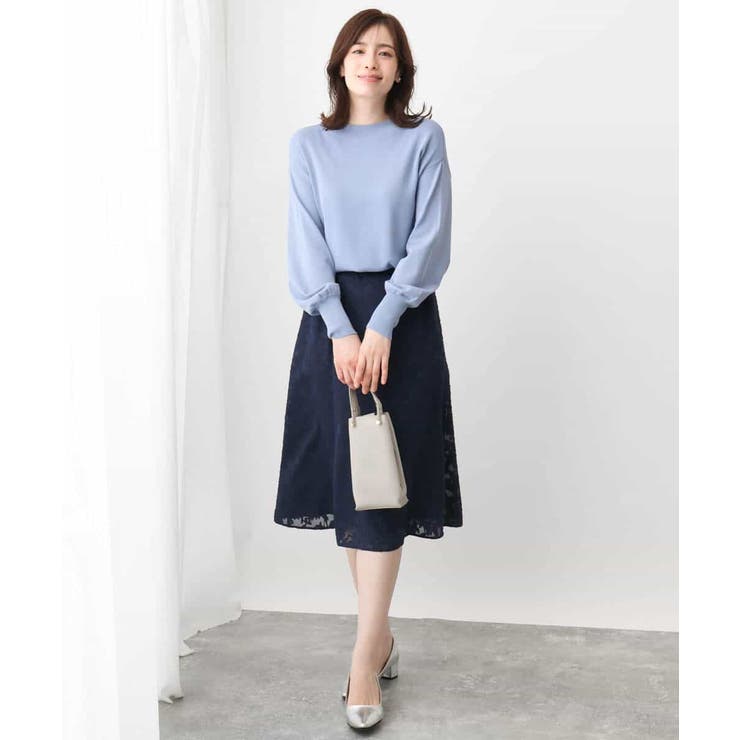 カットジャガードフレアースカート/洗える/WEB限定サイズあり | OFUON | 詳細画像6 