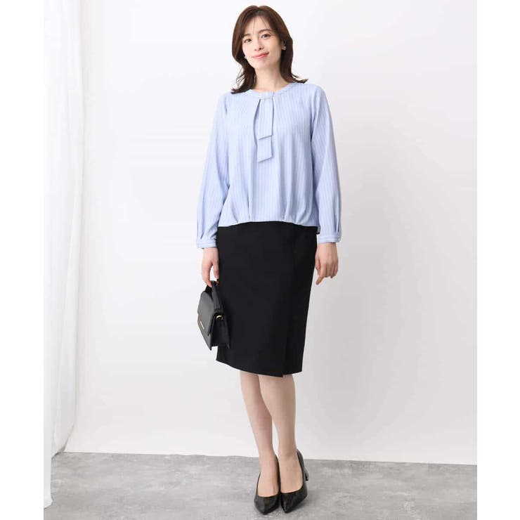 [セットアップ対応]ストレッチラップ風スカート/洗える | OFUON | 詳細画像10 