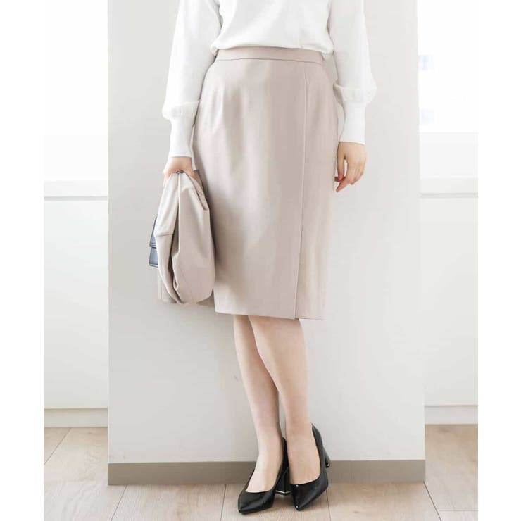 [セットアップ対応]ストレッチラップ風スカート/洗える | OFUON | 詳細画像17 