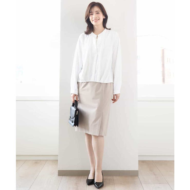 [セットアップ対応]ストレッチラップ風スカート/洗える | OFUON | 詳細画像25 