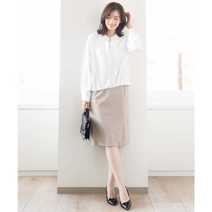 [セットアップ対応]ストレッチラップ風スカート/洗える | OFUON | 詳細画像28 