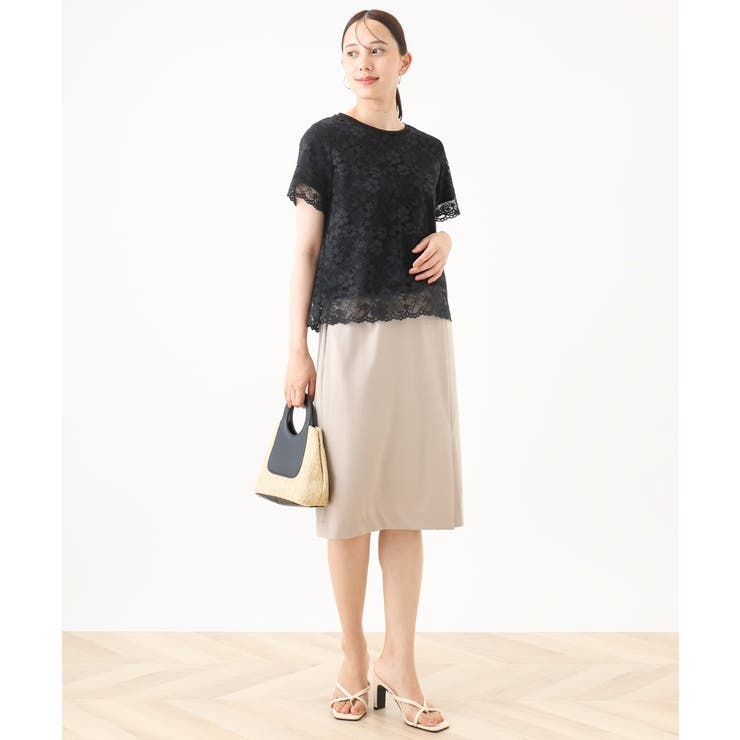 [セットアップ対応]ストレッチラップ風スカート/洗える | OFUON | 詳細画像32 