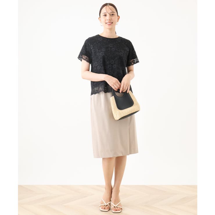 [セットアップ対応]ストレッチラップ風スカート/洗える | OFUON | 詳細画像34 