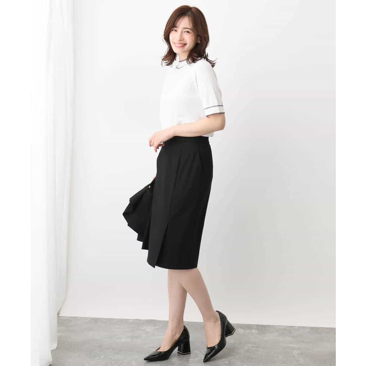 [セットアップ対応]ストレッチラップ風スカート/洗える | OFUON | 詳細画像4 