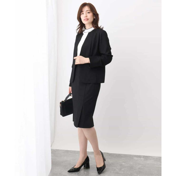 [セットアップ対応]ストレッチラップ風スカート/洗える | OFUON | 詳細画像9 