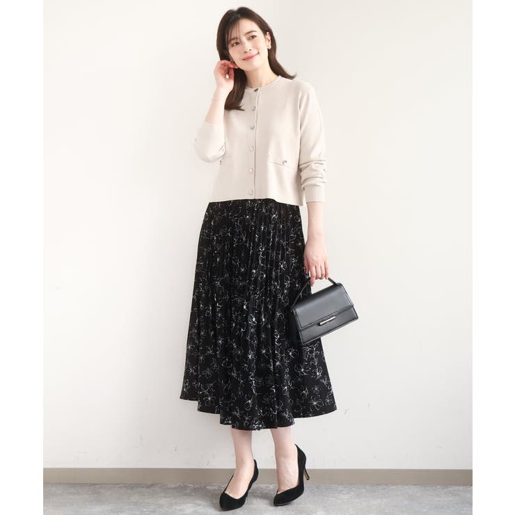 ラインフラワープリーツスカート/洗える/WEB限定サイズあり | OFUON | 詳細画像23 