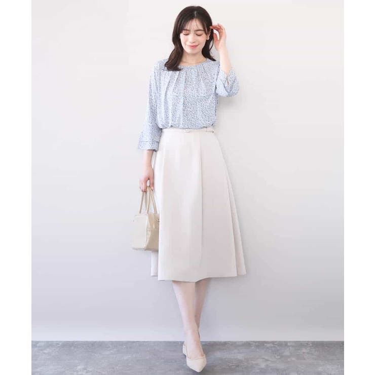 [セットアップ対応]ライトラブルクロス ウエストタックスカート 洗える | OFUON | 詳細画像13 