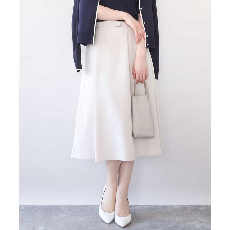 ベージュ | [セットアップ対応]ライトラブルクロス ウエストタックスカート 洗える | OFUON