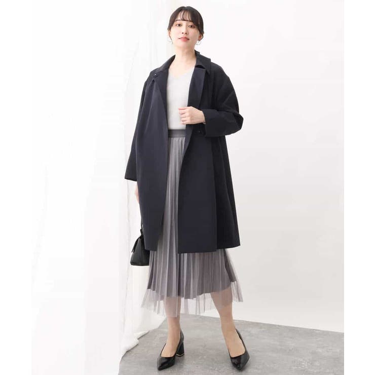 チュールサテンプリーツスカート/洗える | OFUON | 詳細画像13 