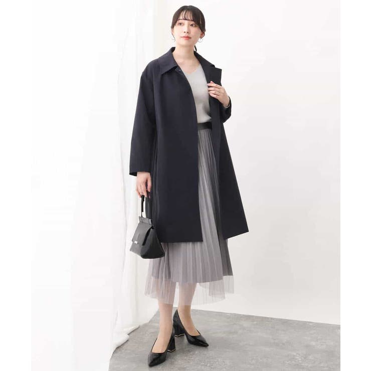 チュールサテンプリーツスカート/洗える | OFUON | 詳細画像14 