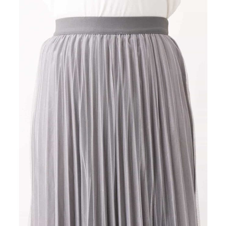 チュールサテンプリーツスカート/洗える | OFUON | 詳細画像37 