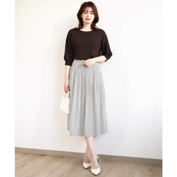 ビットプリントスカート/洗える | OFUON | 詳細画像14 