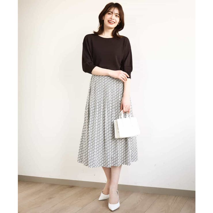 ビットプリントスカート/洗える | OFUON | 詳細画像16 