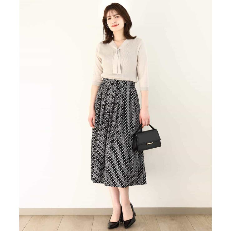 ビットプリントスカート/洗える | OFUON | 詳細画像6 
