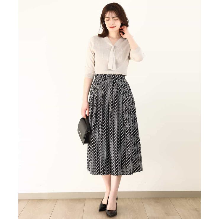 ビットプリントスカート/洗える | OFUON | 詳細画像8 