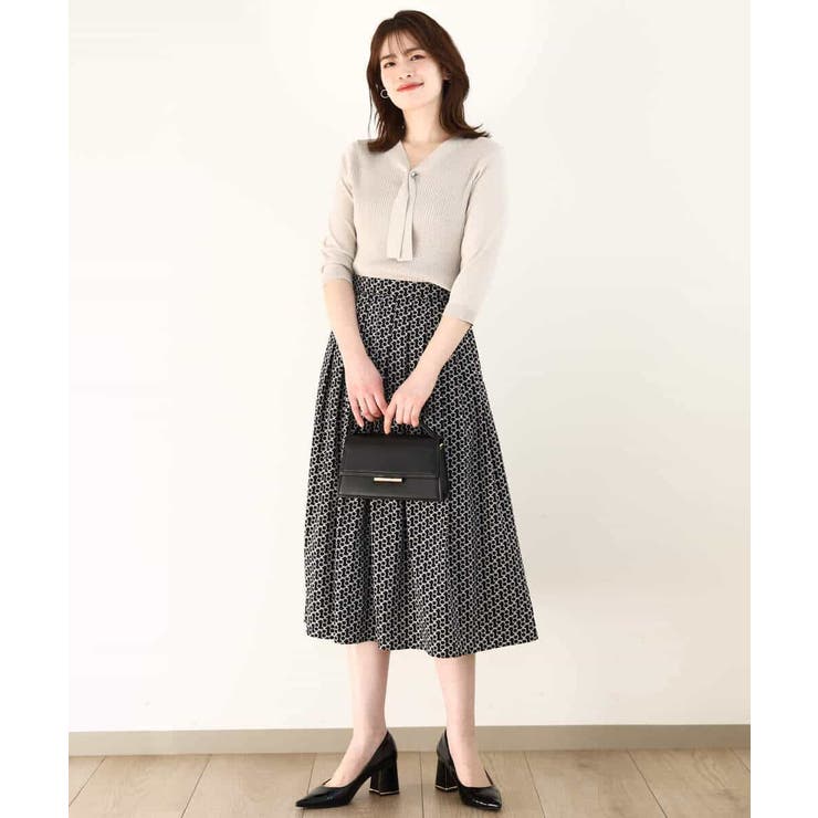 ビットプリントスカート/洗える | OFUON | 詳細画像9 