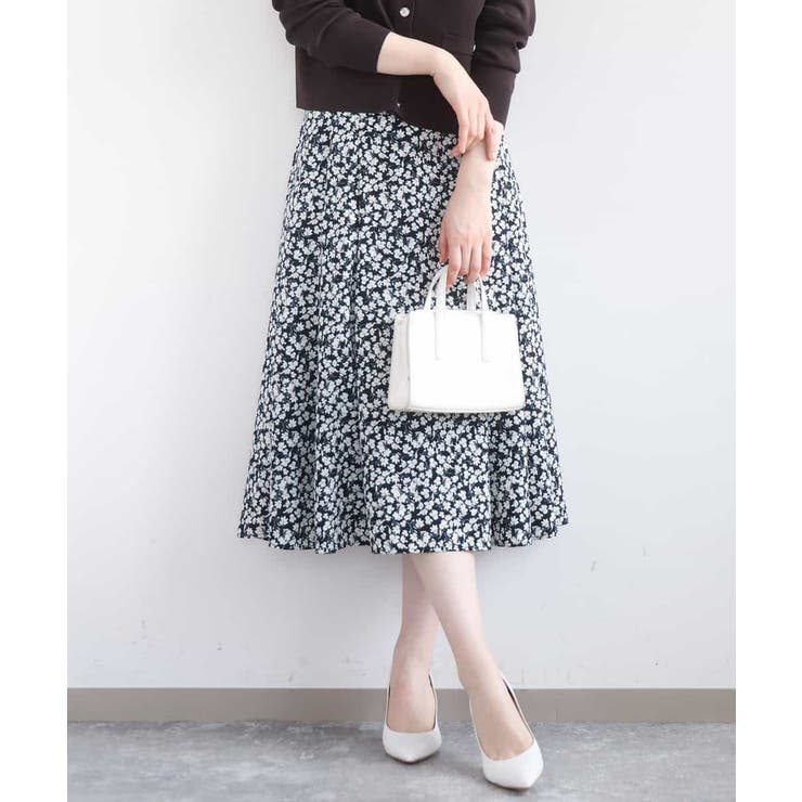 レトロフラワープリントスカート/洗える | OFUON | 詳細画像1 