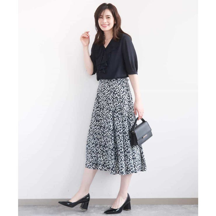 レトロフラワープリントスカート/洗える | OFUON | 詳細画像12 