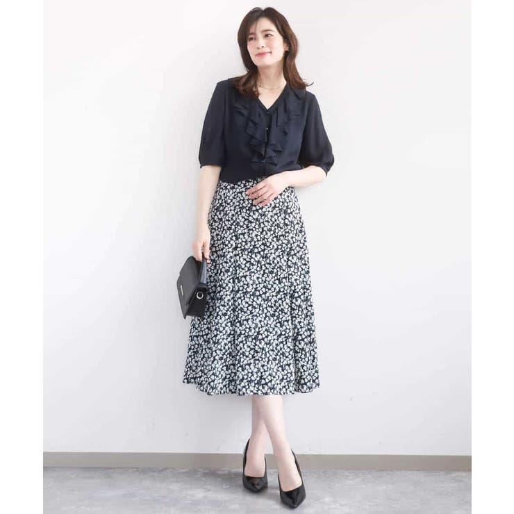 レトロフラワープリントスカート/洗える | OFUON | 詳細画像13 