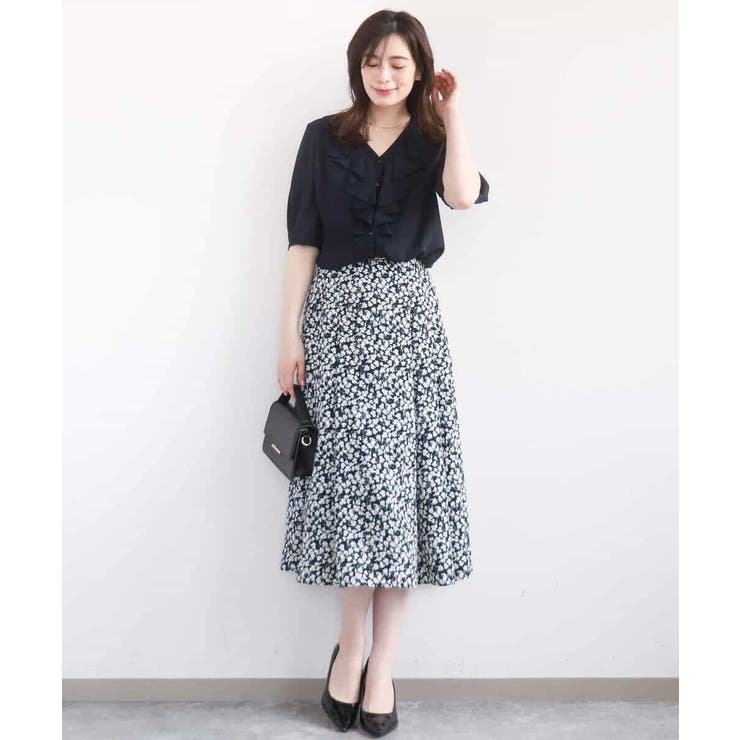 レトロフラワープリントスカート/洗える | OFUON | 詳細画像14 