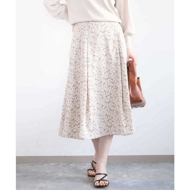 レトロフラワープリントスカート/洗える | OFUON | 詳細画像18 
