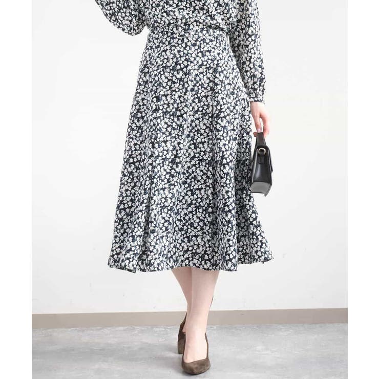 レトロフラワープリントスカート/洗える | OFUON | 詳細画像2 