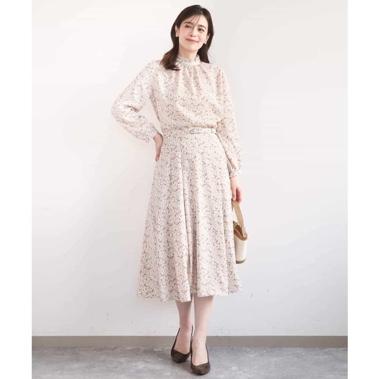 レトロフラワープリントスカート/洗える | OFUON | 詳細画像27 