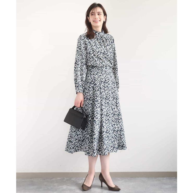 レトロフラワープリントスカート/洗える | OFUON | 詳細画像3 