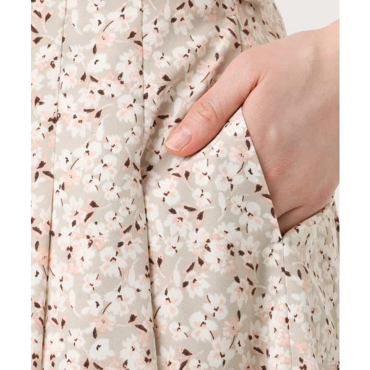 レトロフラワープリントスカート/洗える | OFUON | 詳細画像35 