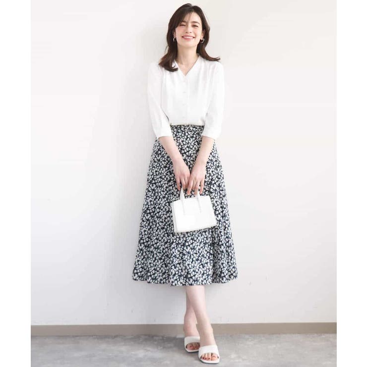 レトロフラワープリントスカート/洗える | OFUON | 詳細画像9 