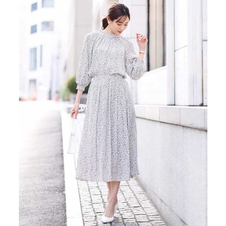 小花柄タックギャザースカート/洗える | OFUON | 詳細画像10 