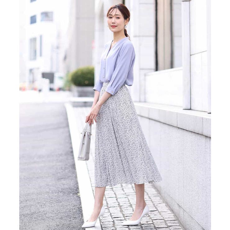 小花柄タックギャザースカート/洗える | OFUON | 詳細画像15 