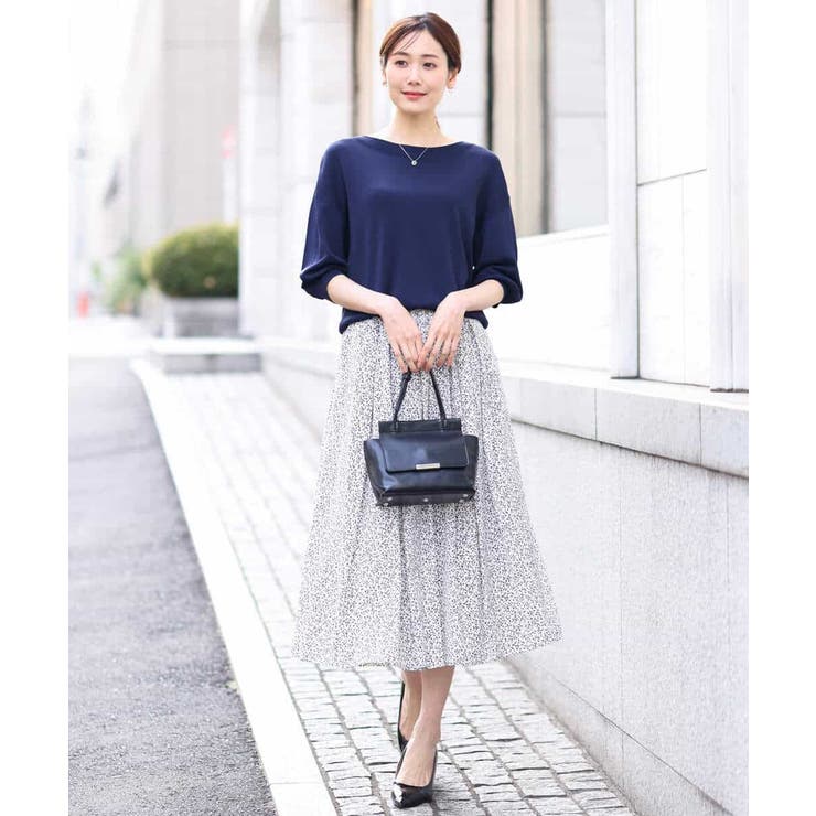 小花柄タックギャザースカート/洗える | OFUON | 詳細画像18 