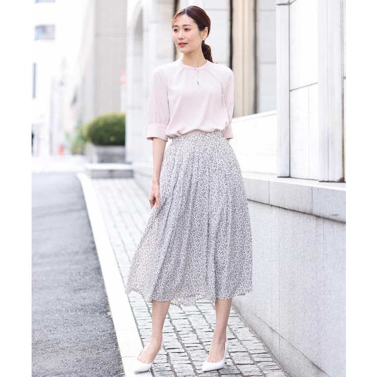 小花柄タックギャザースカート/洗える | OFUON | 詳細画像23 