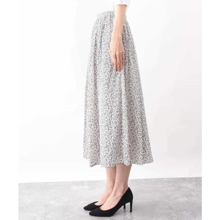 小花柄タックギャザースカート/洗える | OFUON | 詳細画像26 