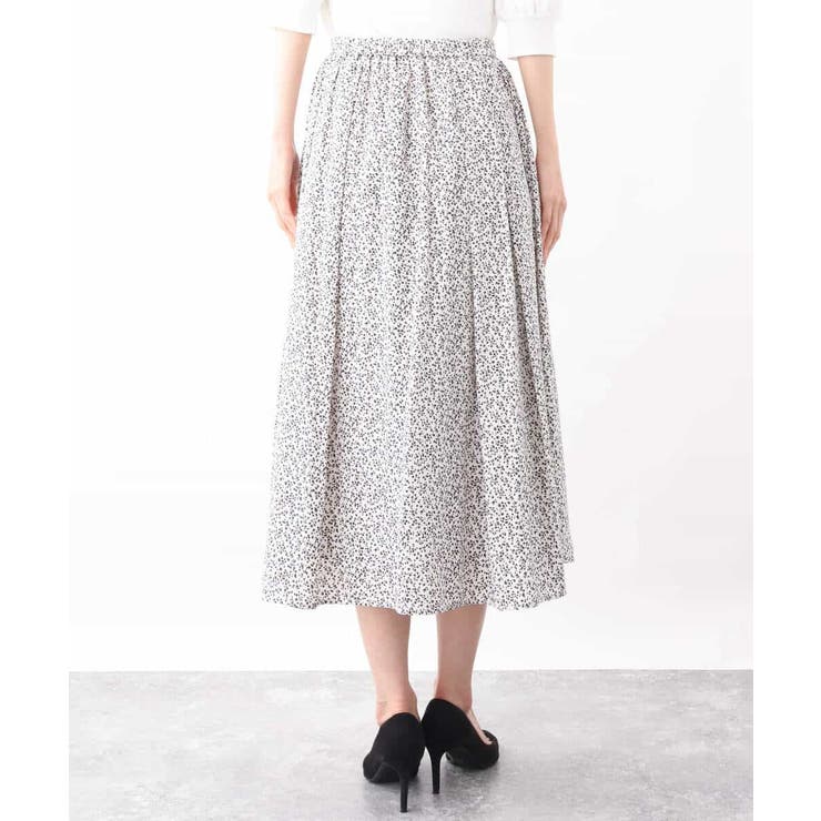 小花柄タックギャザースカート/洗える | OFUON | 詳細画像27 