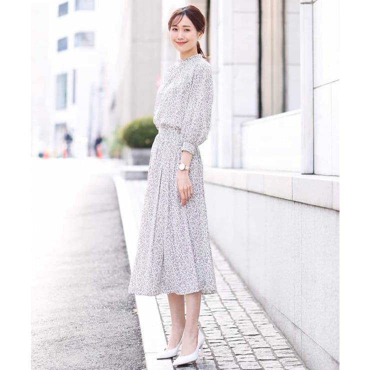 小花柄タックギャザースカート/洗える | OFUON | 詳細画像8 