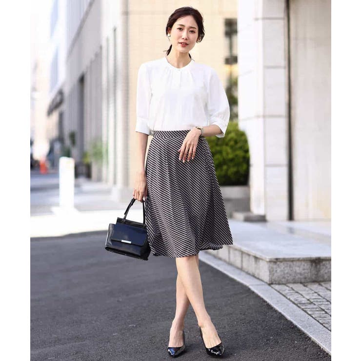 幾何柄フレアースカート/洗える | OFUON | 詳細画像11 